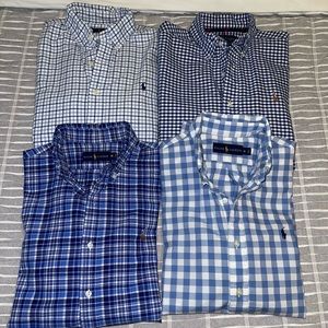 Lot of 4 Men’s Polo by Ralph Lauren Button Down Shirts Size Medium
